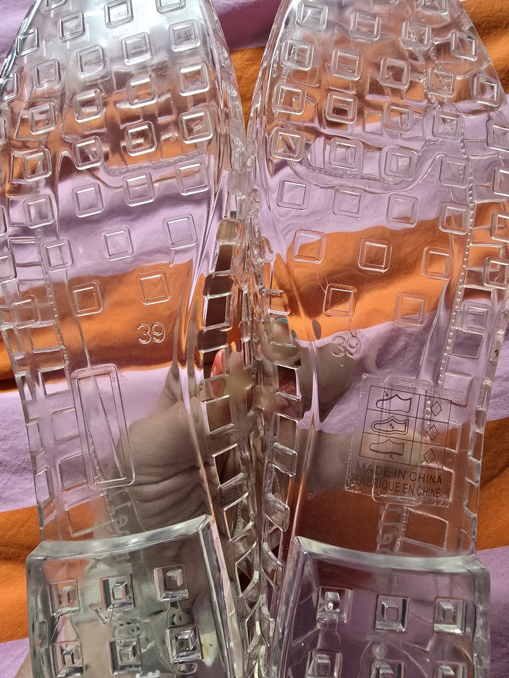 Jeffrey Campbell Women's Clear Square-Toe Jelly Slide Sandals - Picture 5 of 5